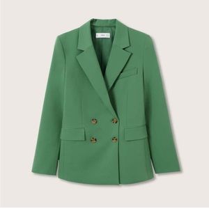 Never worn Mango double breasted green blazer (large)